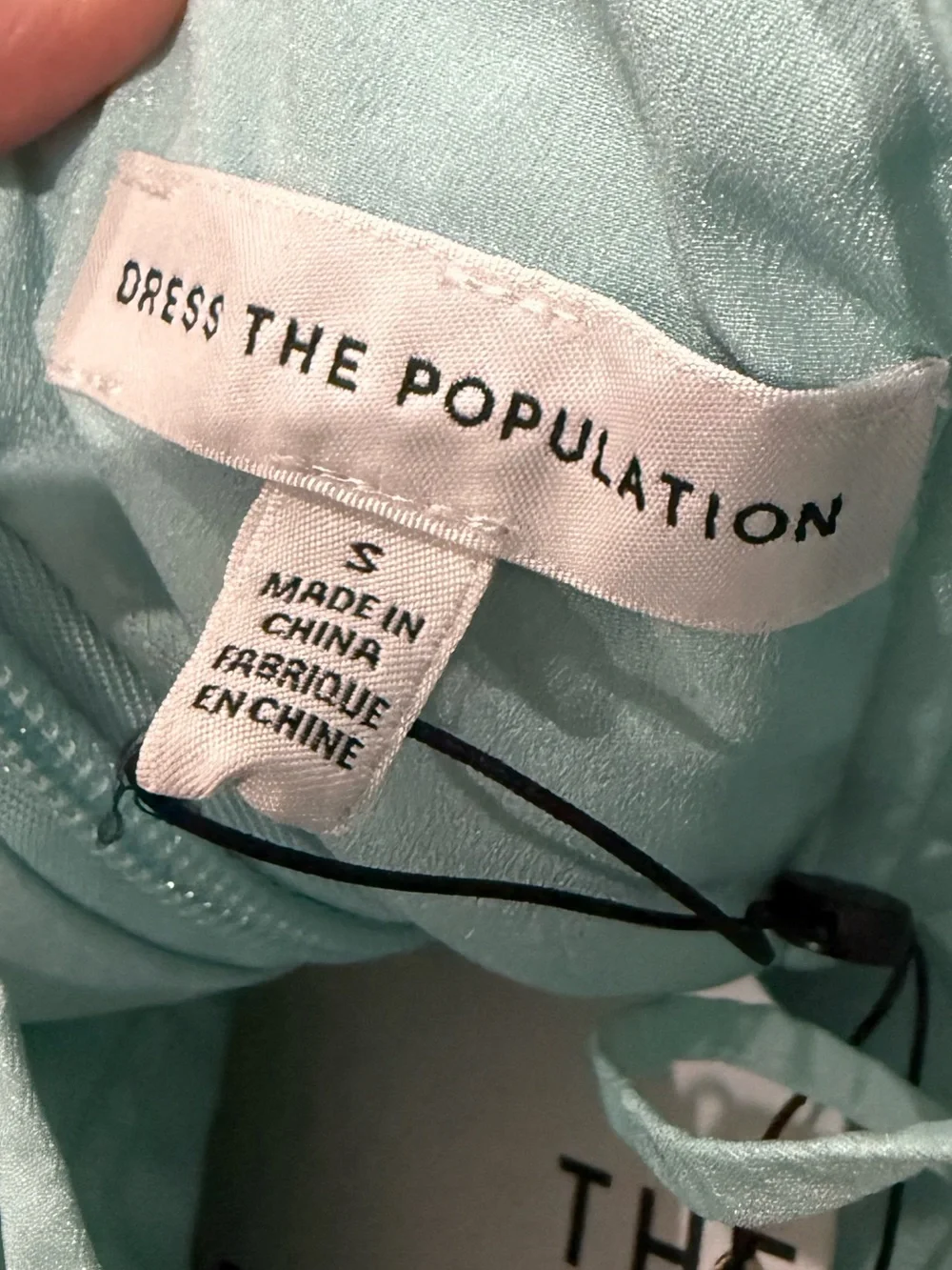 Dress the Population Mint Green Spaghetti-Strap Embroidered Midi Dress - Picture 3 of 7